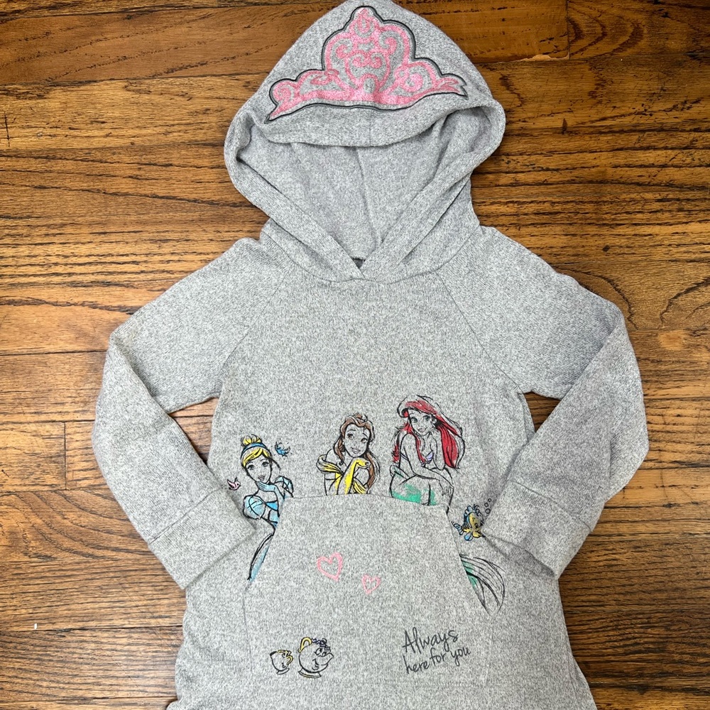 Disney Princess Hooded Dress 3t Cinderella Belle and Ariel